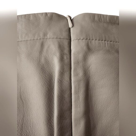 INTERMIX Baseball Hem 100% Leather Mini Skirt sz S.   (514) - Picture 4 of 7